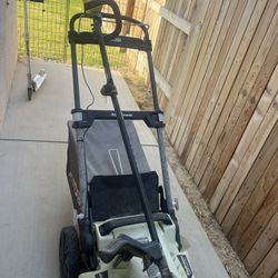 Weedwhacker and lawnmower
