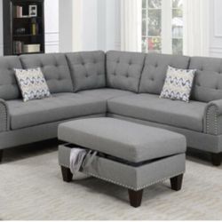 Sectional Sofa + Ottoman