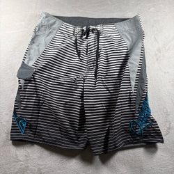 Vintage Quiksilver Board Shorts Men's 36 Black Swim Trunks Y2K 90s #10A