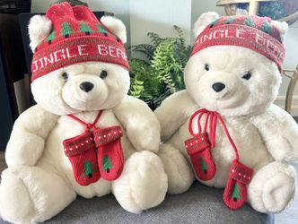 Vintage Christmas Decor Jingle Bear 🐻 Set (Mr & Mrs) 