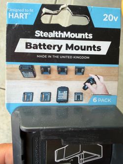 HART 20V Battery Mounts  6-Pack