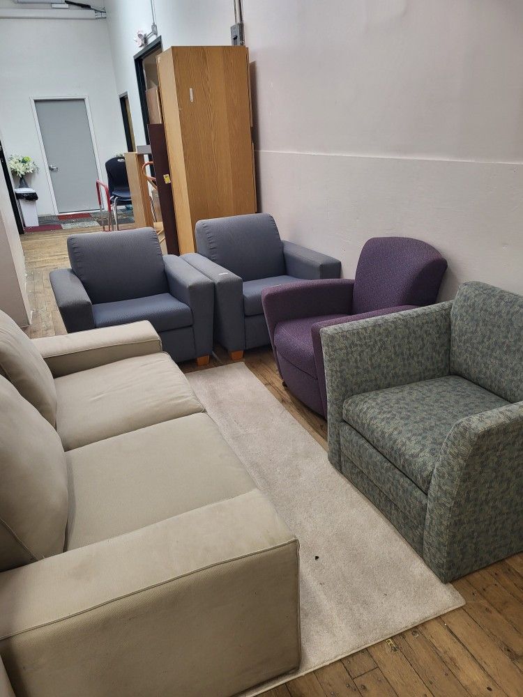 5 PIECES LIVING ROOM/WAITING ROOM SOFA SET (HOME58)