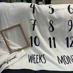 LovelySprouts Premium Fleece Milestone Blanket