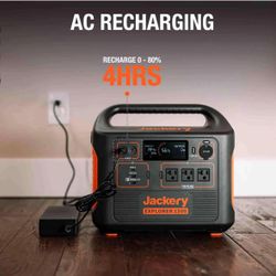 Jackery 2000-Watt Continuous/4000 Peak Output Power Station Explorer 1000 Plus Push Button Start Battery Generator for Outdoors