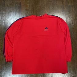 Red vintage 90s adidas sweatshirt 