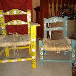 Antique Mexican Childs Chairs