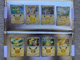 Pokemon 30th Anniversary Pikachu Cards