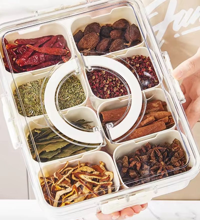 8 compartment snack tray