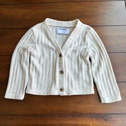 Toddler Soft Old Navy Oatmeal / Cream Cardigan | Size 2T