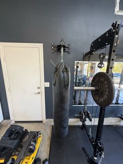 Punching bag with wall mount