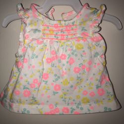 Baby Girl Newborn Floral T-shirt