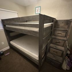 Santa Fe, Texas Bunkbeds With Staircase And Two Brand New Full-Size Mattresses