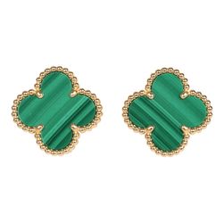 Van Cleef & Arpels Vintage Alhambra Earrings Green