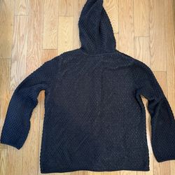 VINTAGE Black zip up hoodie with a unique pattern SIZE XL