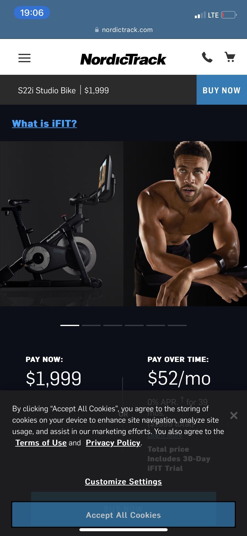 NordicTrack S22i Studio Bike