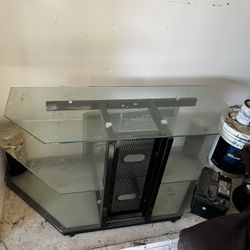 Free - Glass/metal TV Table With Multiple Shelves…