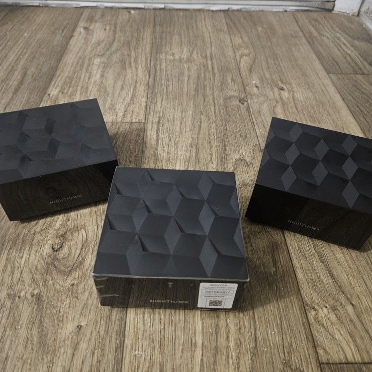 NETGEAR Nighthawk Whole Home Mesh WiFi 6 System (MK73S) - Security Features, AX3000 Wireless Speed (Up to 3.0 Gbps), Router + 2 Satellite Extenders, C
