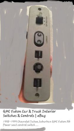 R H power seat control switches GM