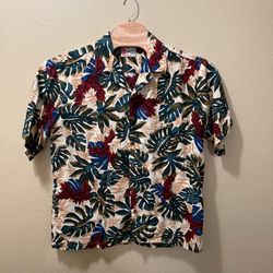 Men’s XL Vintage Hilo Hattie Multicolor Floral Red Ginger Hawaiian Shirt