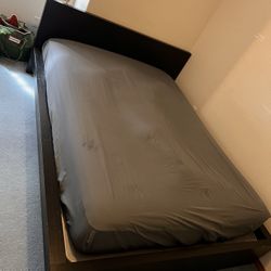 IKEA MALM BLACK-BROWN  BEDFRAME