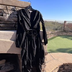 Black high low open front dress by Whinsten White adult size small