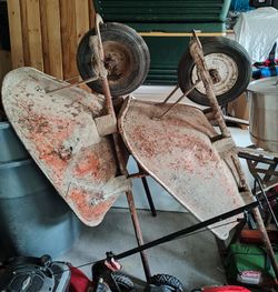 (2) All Metal Wheel Barrows For Both "OBO"