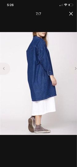 LACAUSA Nena Jacket Lightweight Denim Shirt Dress Size M/L