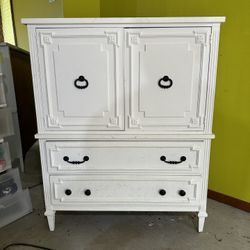 Mid Century Modern White Wooden Dresser