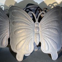 Large Metal Butterfly Set of 3 Wall Decor Sculpture Indoor Outdoor