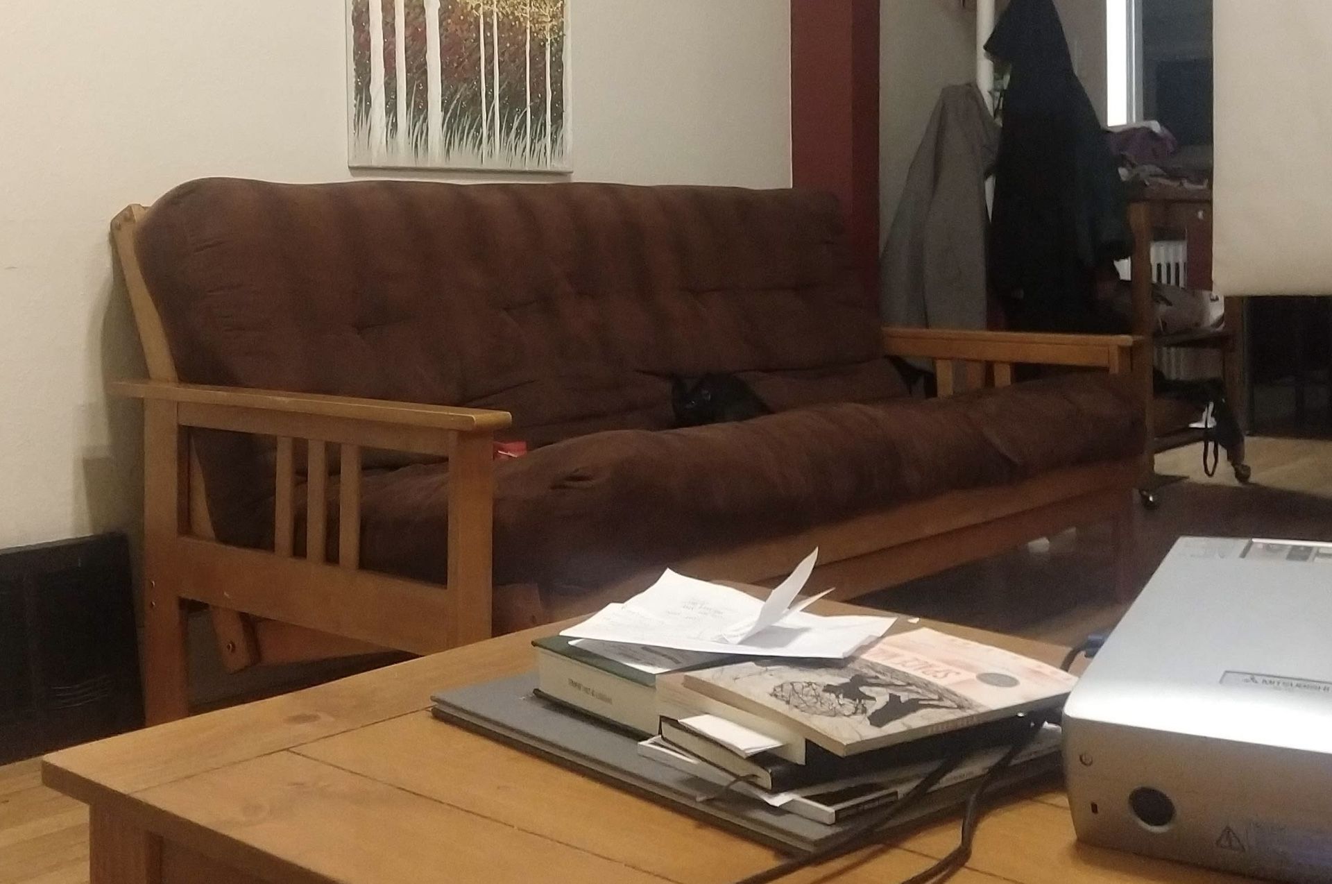 PICKUP PENDING: Wood Frame Futon With Mattress