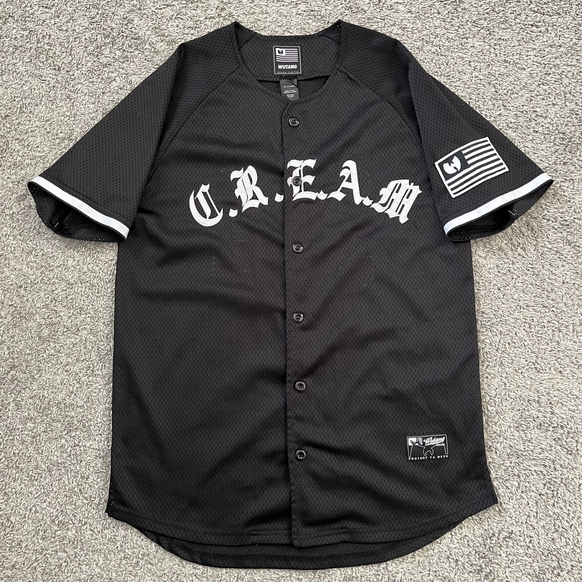 🔴Wu-Tang Baseball Jersey Size Small Rare Black WuTang Masta Killah Gza Raekwon