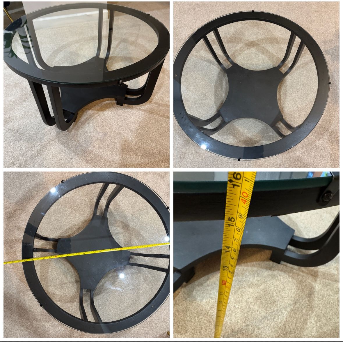 Glass Top Coffee Table $35 Cash Only