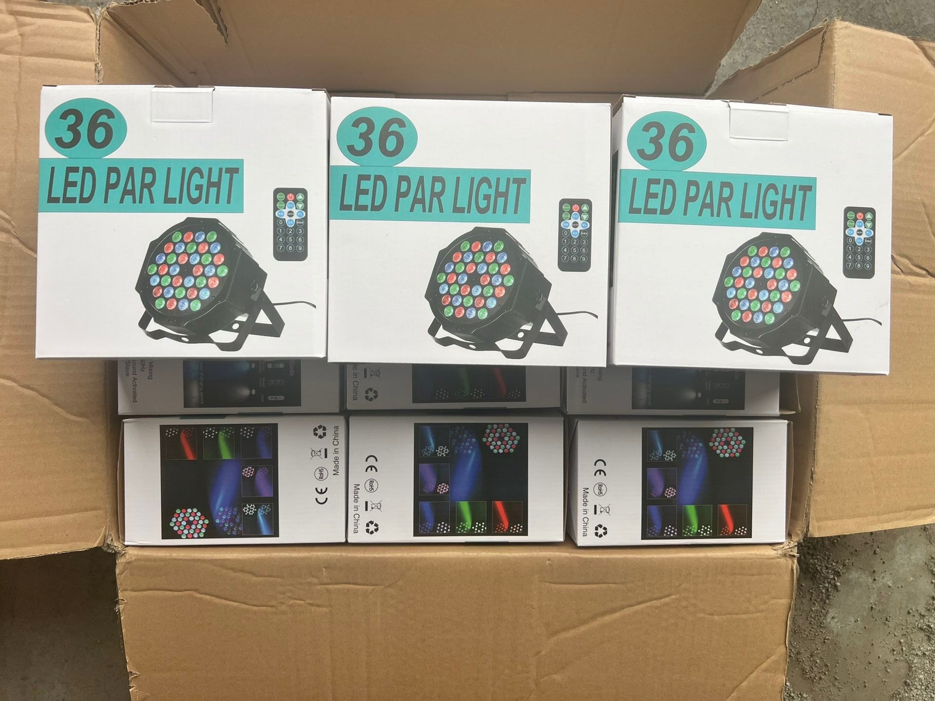 Set of 12 Par LED lights & DMX controller