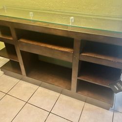 Like New Solid Wood Console 