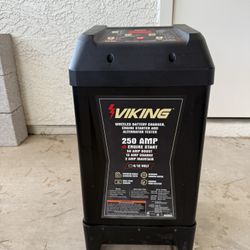 Viking 250 Amp, 6/12V Wheeled Battery Charger, Engine Starter, and Alternator Tester