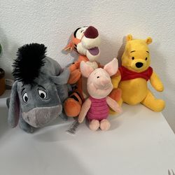 Winnie The Pooh Eeyore Piglet And Tiger Stuffed Animals