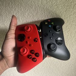 Black and red controller