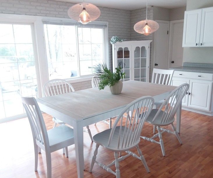 Beautiful White Dining Table With Chairs