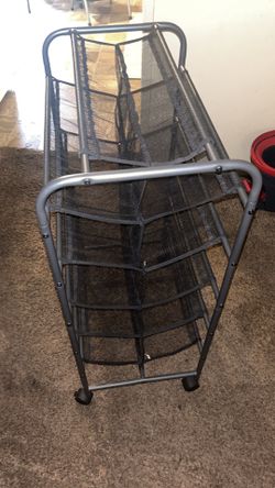 Mesh shoe rack