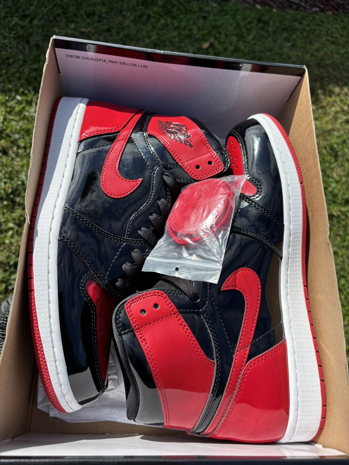 Jordan 1 Retro High OG Patent Bred Size 10