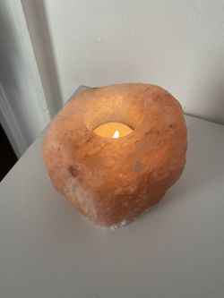 Himalayan salt candle holder