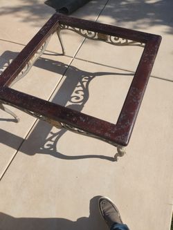 Iron Table MISSING  GLASS