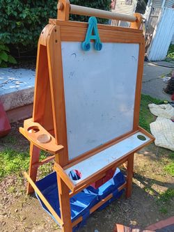 Dry Erase And Chalk Board Easel