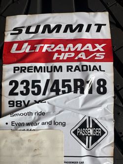 Set of 4 Tires 235/45R18