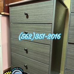 Classic Grey Four Drawer Dresser Night Stand Chest 