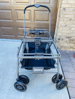 Joovy double stroller with Chicco car seat adapters