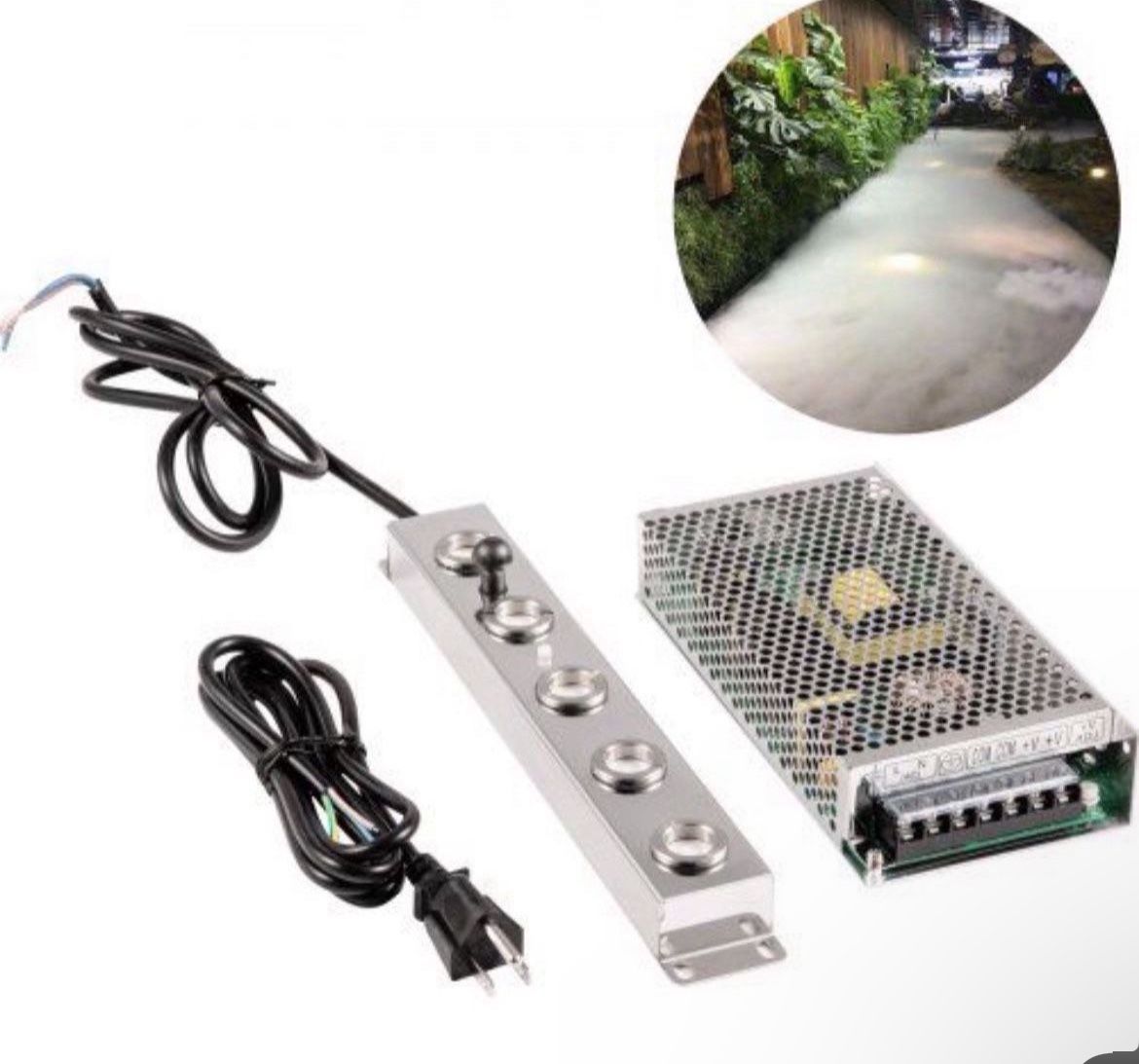 5 Head Ultrasonic Mist Maker 120w 110v Waterproof Transformer Fogger Humidifier