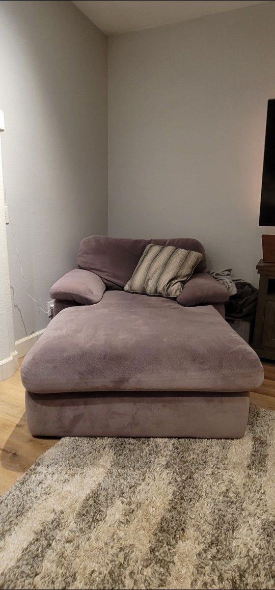 Gray Chaise Lounge Sofa Chair