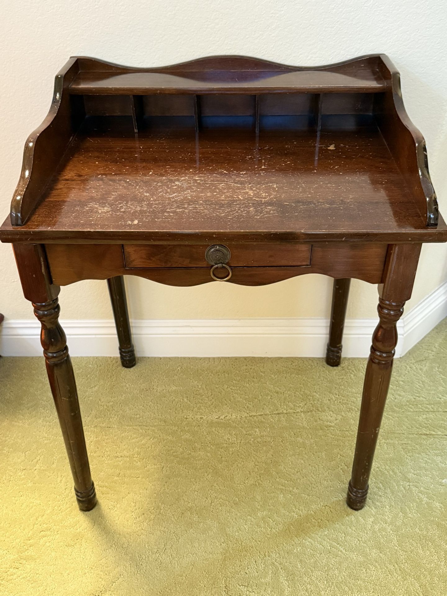 Antique Writing Desk From 1920 Solid Wood