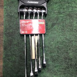 Husky SAE X-Large Combination Wrench Set (5-Piece)